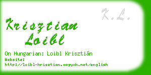 krisztian loibl business card